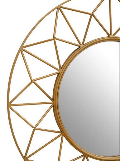 3D Round Gold Wall Mirror | Matera