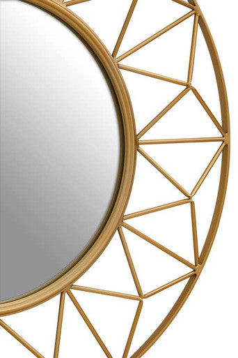 3D Round Gold Wall Mirror | Matera
