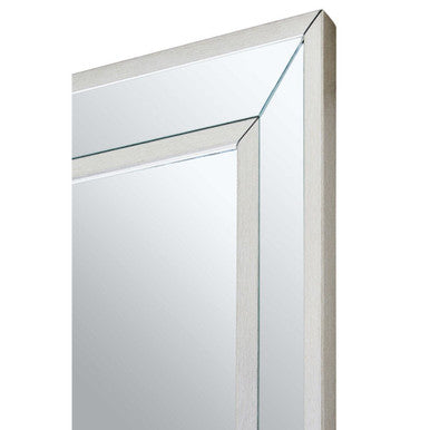 Rectangular Wall Mirror with Silver Finish Frame | Yula