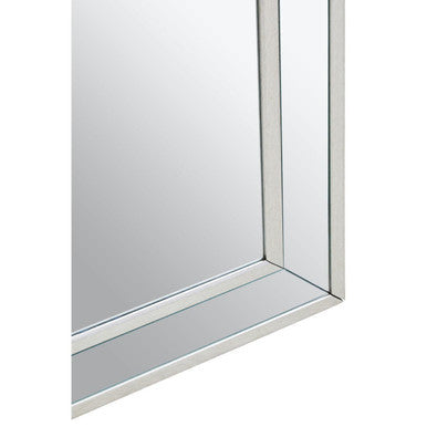Rectangular Wall Mirror with Silver Finish Frame | Yula