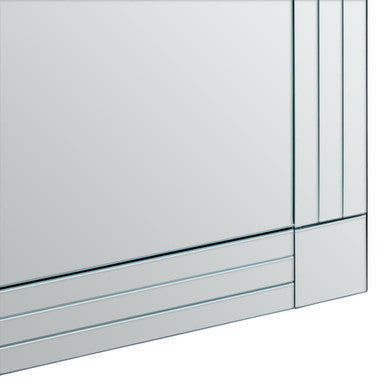 Large Rectangular Wall Mirror with Linear Detail | Sana
