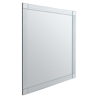 Small Rectangular Wall Mirror with Linear Detail | Sana