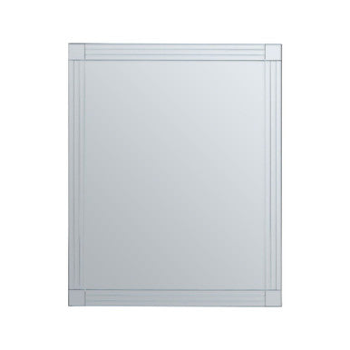 Small Rectangular Wall Mirror with Linear Detail | Sana