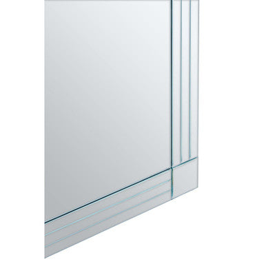 Small Rectangular Wall Mirror with Linear Detail | Sana