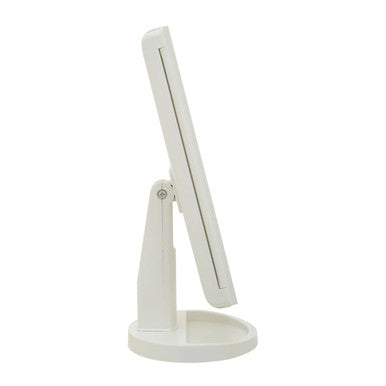 Tri Fold White LED Table Mirror | Cassini