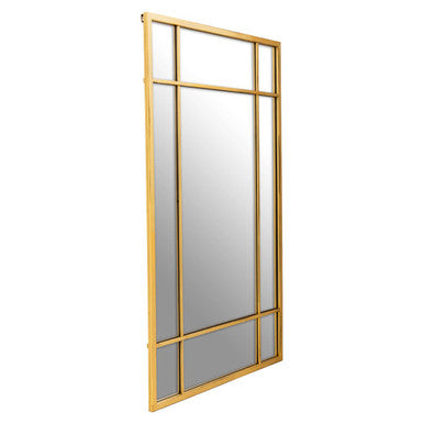 Brushed Gold Rectangular Wall Mirror | Charlene