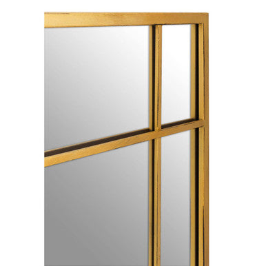 Brushed Gold Rectangular Wall Mirror | Charlene