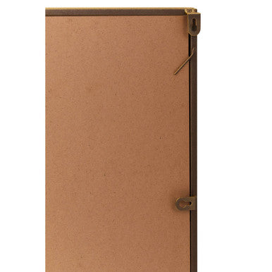 Brushed Gold Rectangular Wall Mirror | Charlene