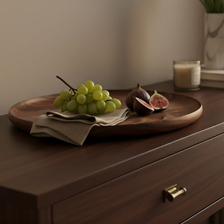 Round Sheesham Wood Plate | Rosi