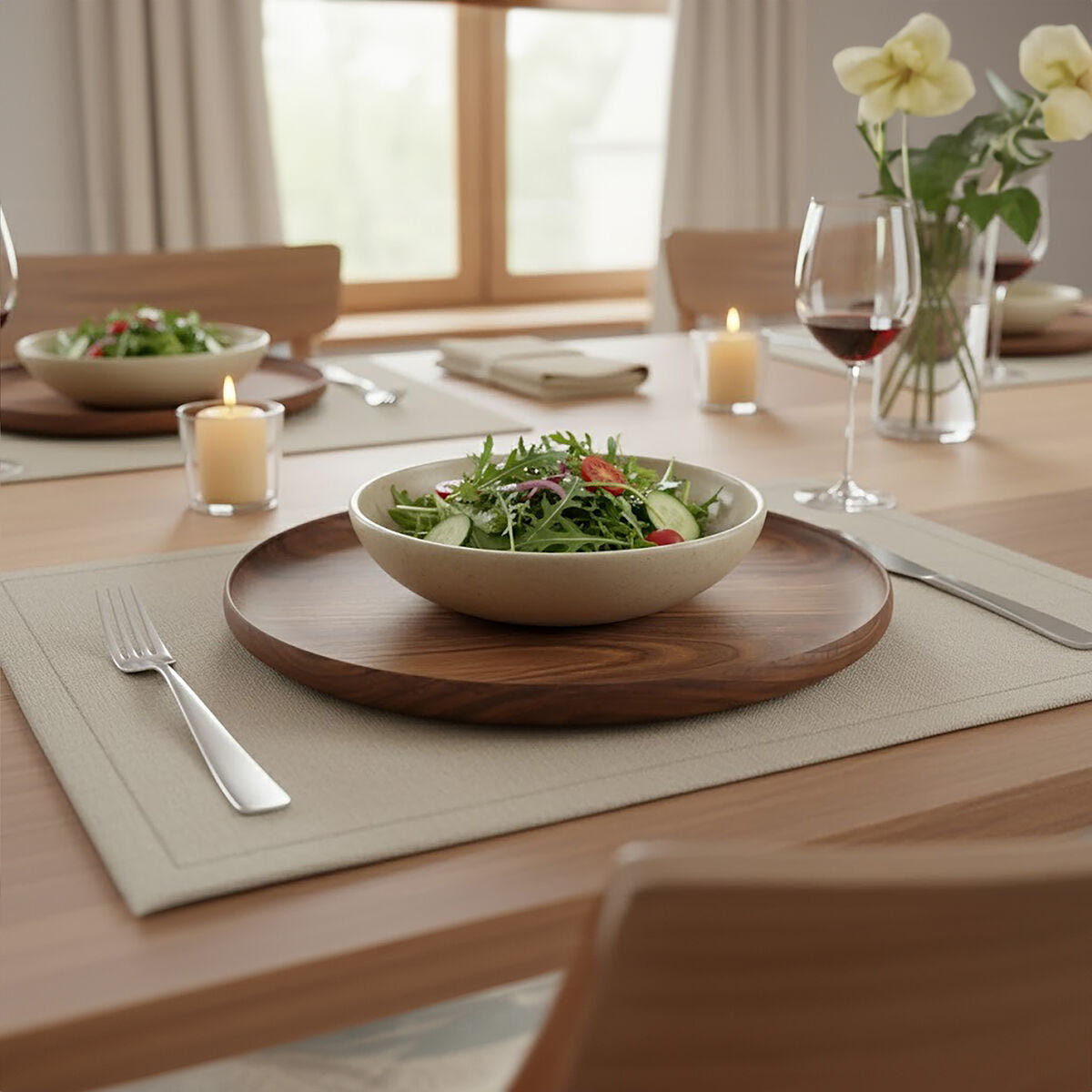 Round Sheesham Wood Plate | Rosi