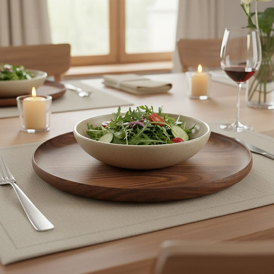 Round Sheesham Wood Plate | Rosi