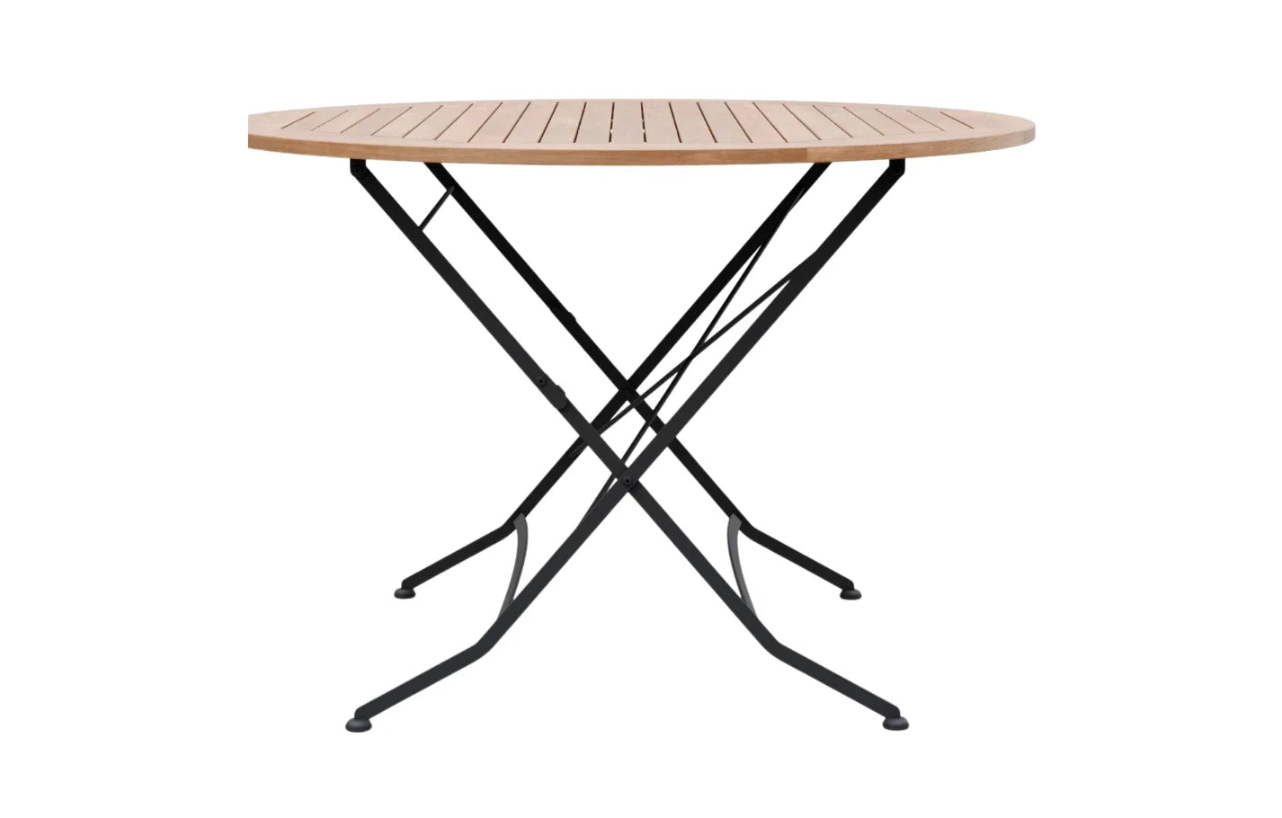 Sicily 4 Seater Teak and Wrought Iron Round 110cm Garden Dining Set