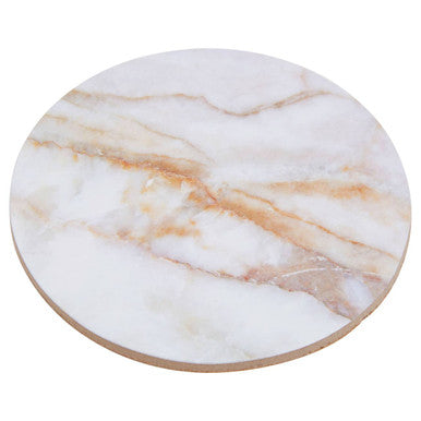 6 Piece Marble Effect Assorted Cork Coasters | Mimo