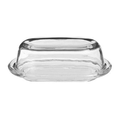 Clear Glass Butter Dish | Olivia