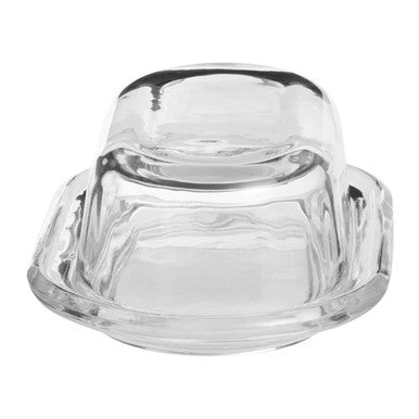 Clear Glass Butter Dish | Olivia