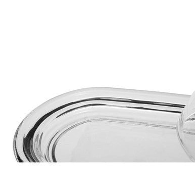 Clear Glass Butter Dish | Olivia