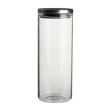 Glass Storage Jar with Silver Lid 1600ml | Freska