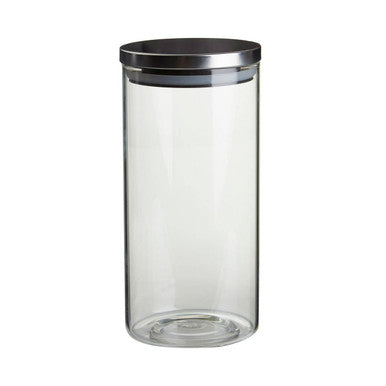 Glass Storage Jar with Silver Lid 1300ml | Freska