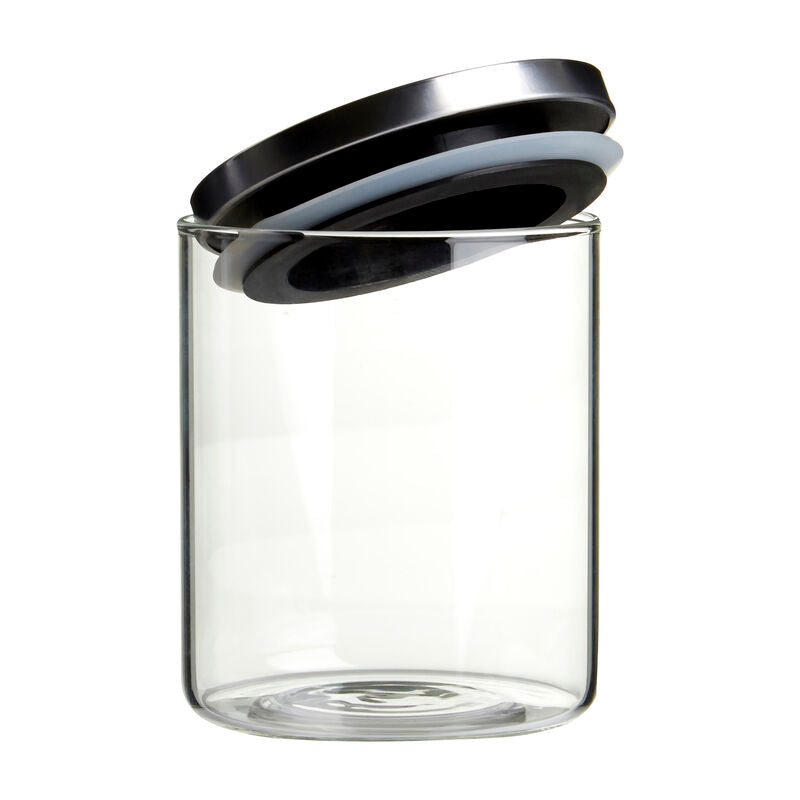 Glass Storage Jar with Silver Lid 700ml | Freska