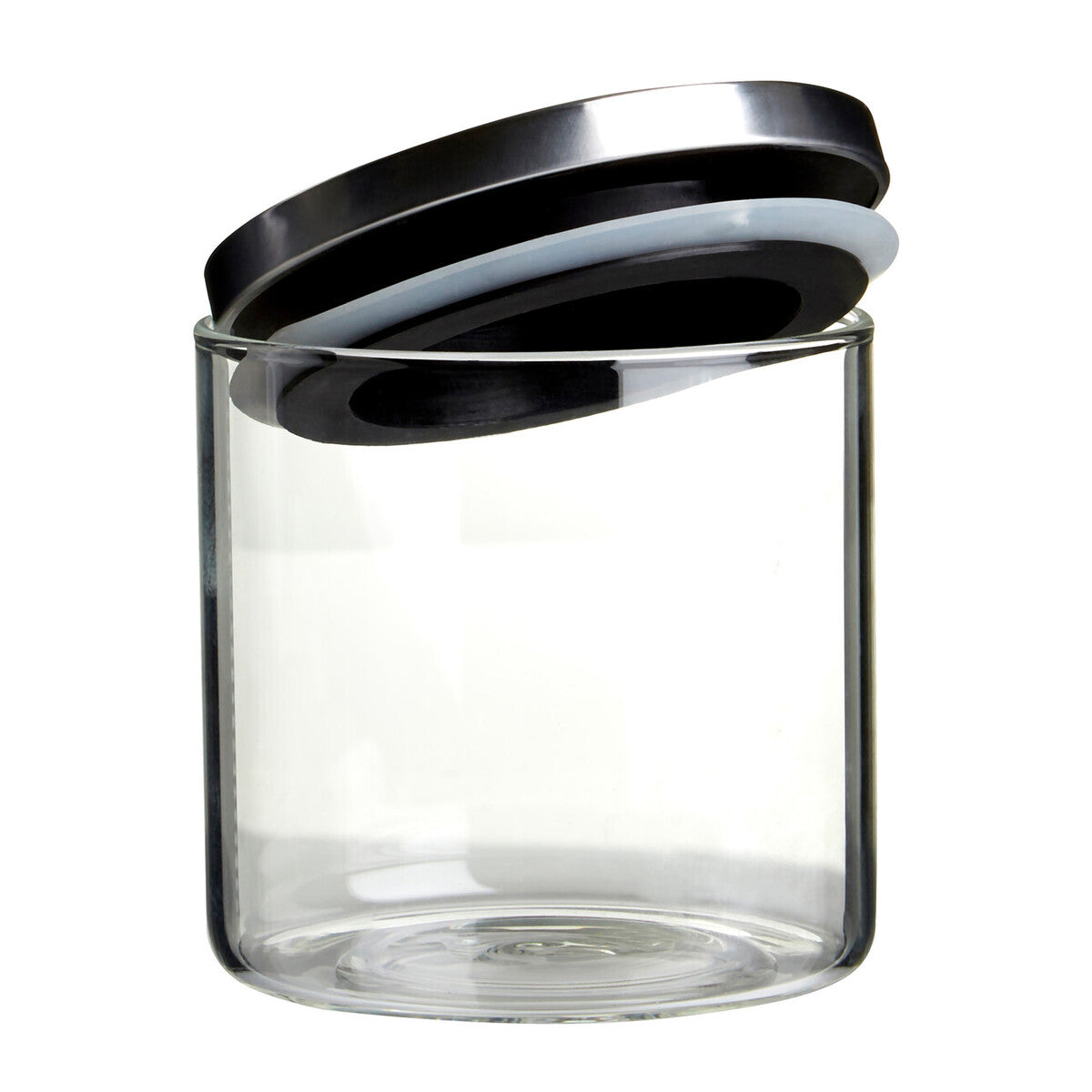Glass Storage Jar with Silver Lid 550ml | Freska