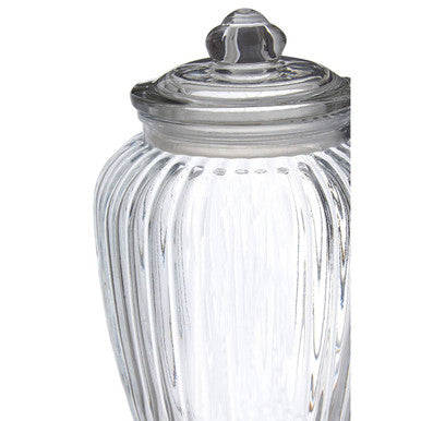 Abbie Clear Glass Fluted Storage Jar 2280ml