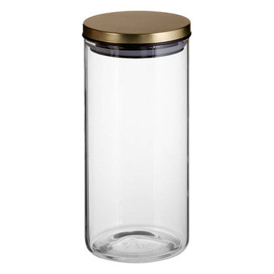 Glass Storage Jar with Gold Lid 1300ml | Freska