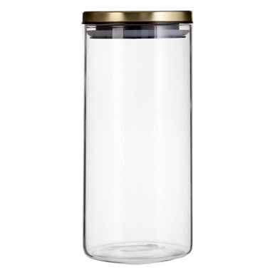 Glass Storage Jar with Gold Lid 1300ml | Freska