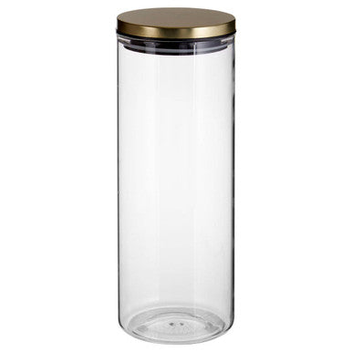 Glass Storage Jar with Gold Lid 1600ml | Freska