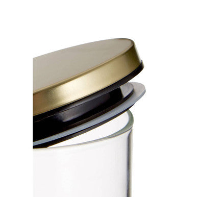 Glass Storage Jar with Gold Lid 1600ml | Freska
