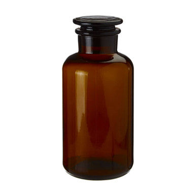 Apothecary Amber Glass Large Reagent Bottle with Lid 1000ml