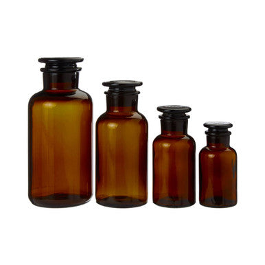 Apothecary Amber Glass Extra Small Reagent Bottle with Lid 125ml