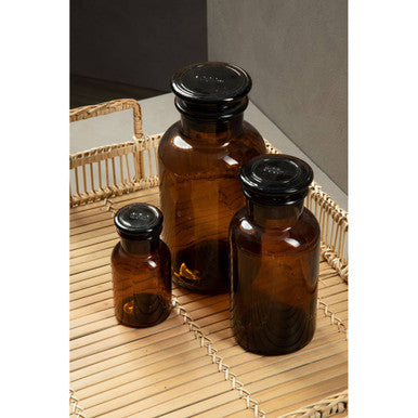 Apothecary Amber Glass Extra Small Reagent Bottle with Lid 125ml