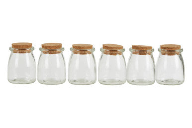 Set of 6 Round Glass Jars | Tromso