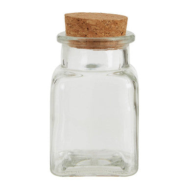 Set of 6 Square Small Glass Jars | Tromso