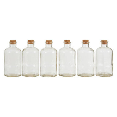 Set of 6 Round Glass Bottles | Tromso