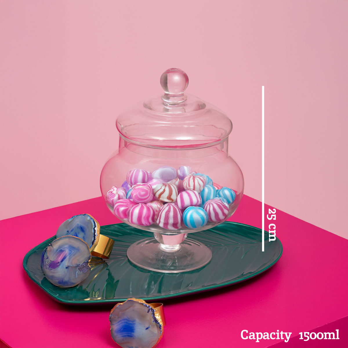 Clear Glass Candy Small Storage Jar | Olivia