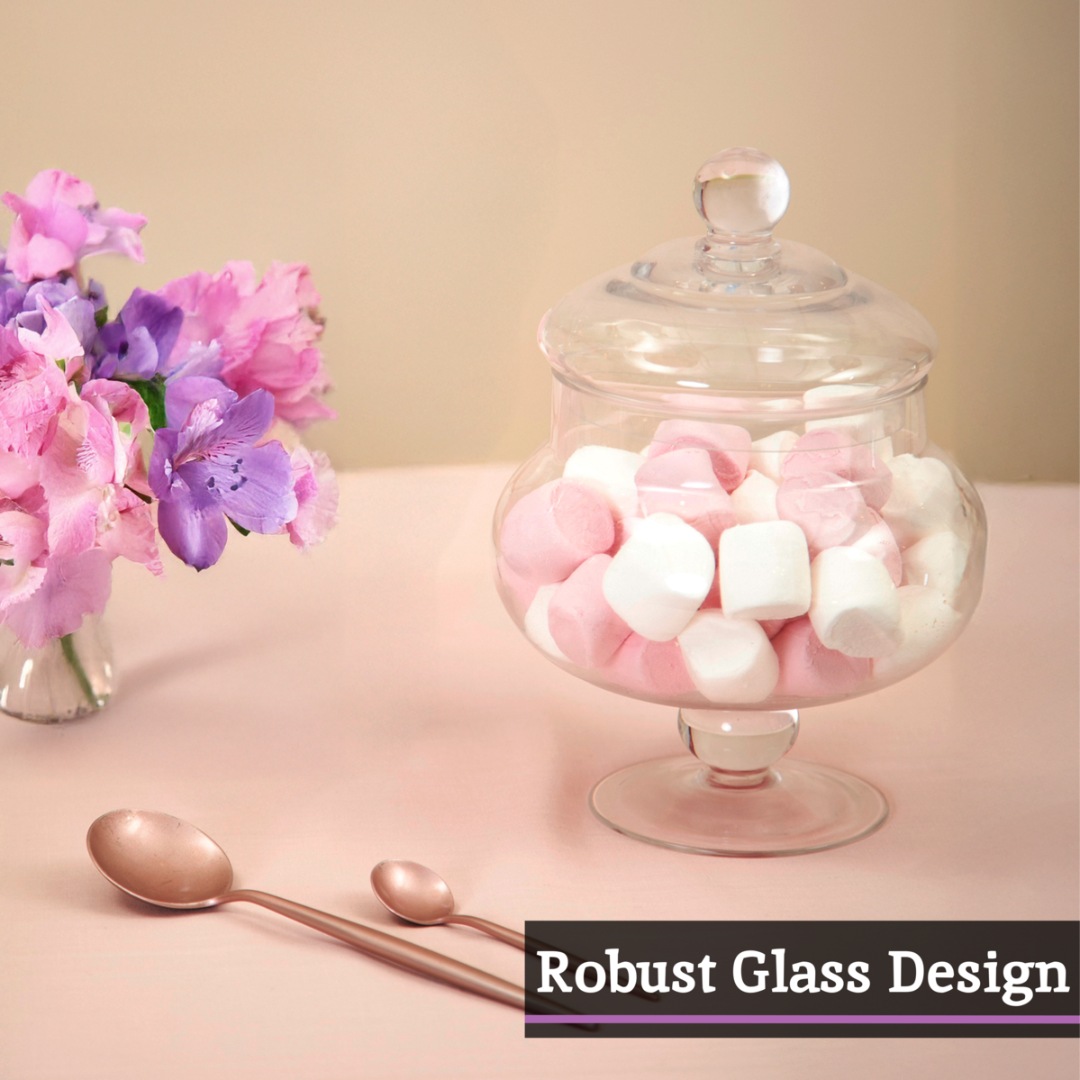 Clear Glass Candy Small Storage Jar | Olivia