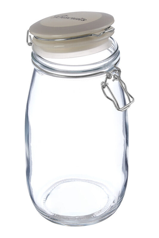 Biscuit Glass Storage Jar 1500ml | Diego