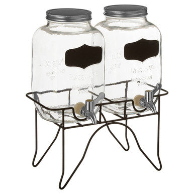 Set of 2 Drink Dispensers with Stand | Grocer