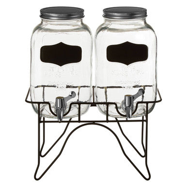 Set of 2 Drink Dispensers with Stand | Grocer