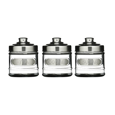 Set of Three Glass Jars with Aluminium Lids | Luca