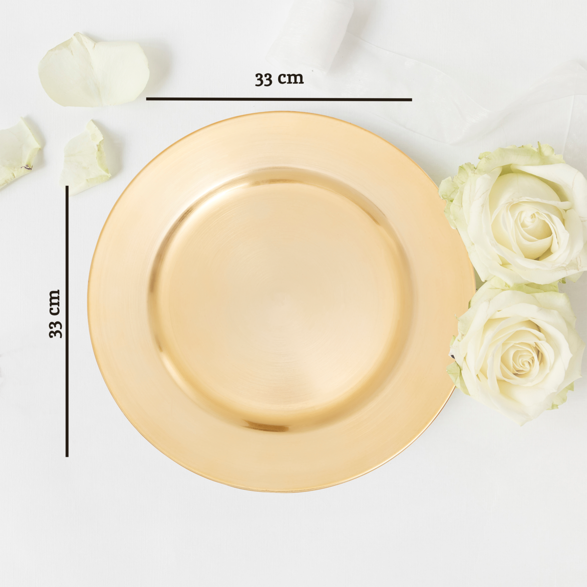 Flat Gold  Charger Plate | Dia
