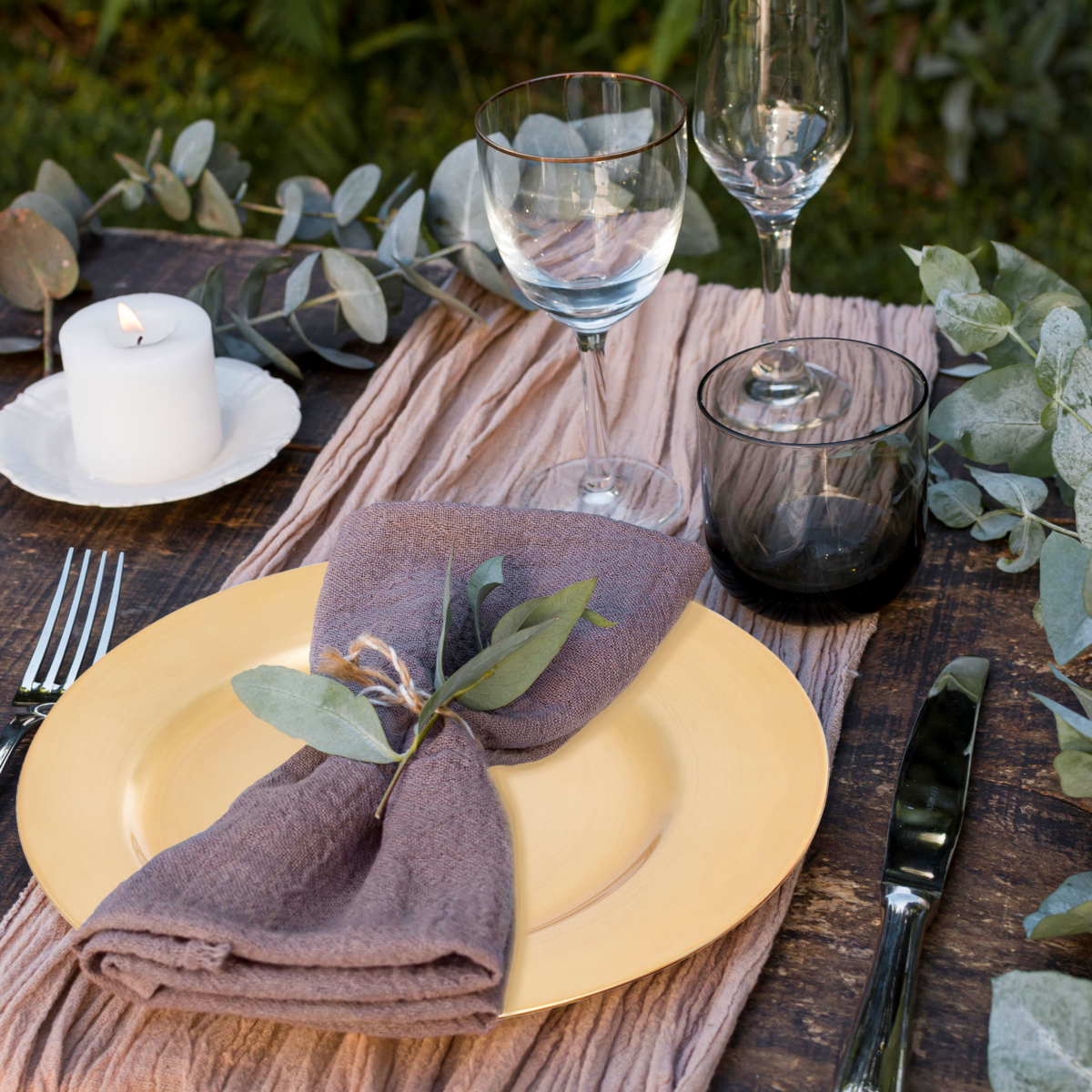 Flat Gold  Charger Plate | Dia