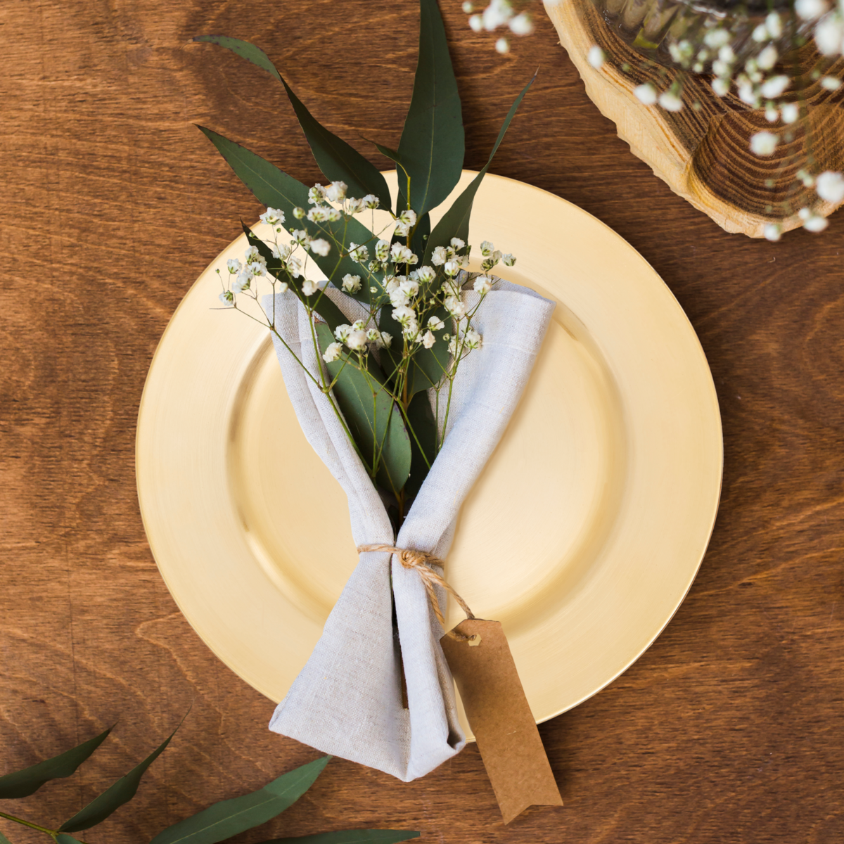 Flat Gold  Charger Plate | Dia