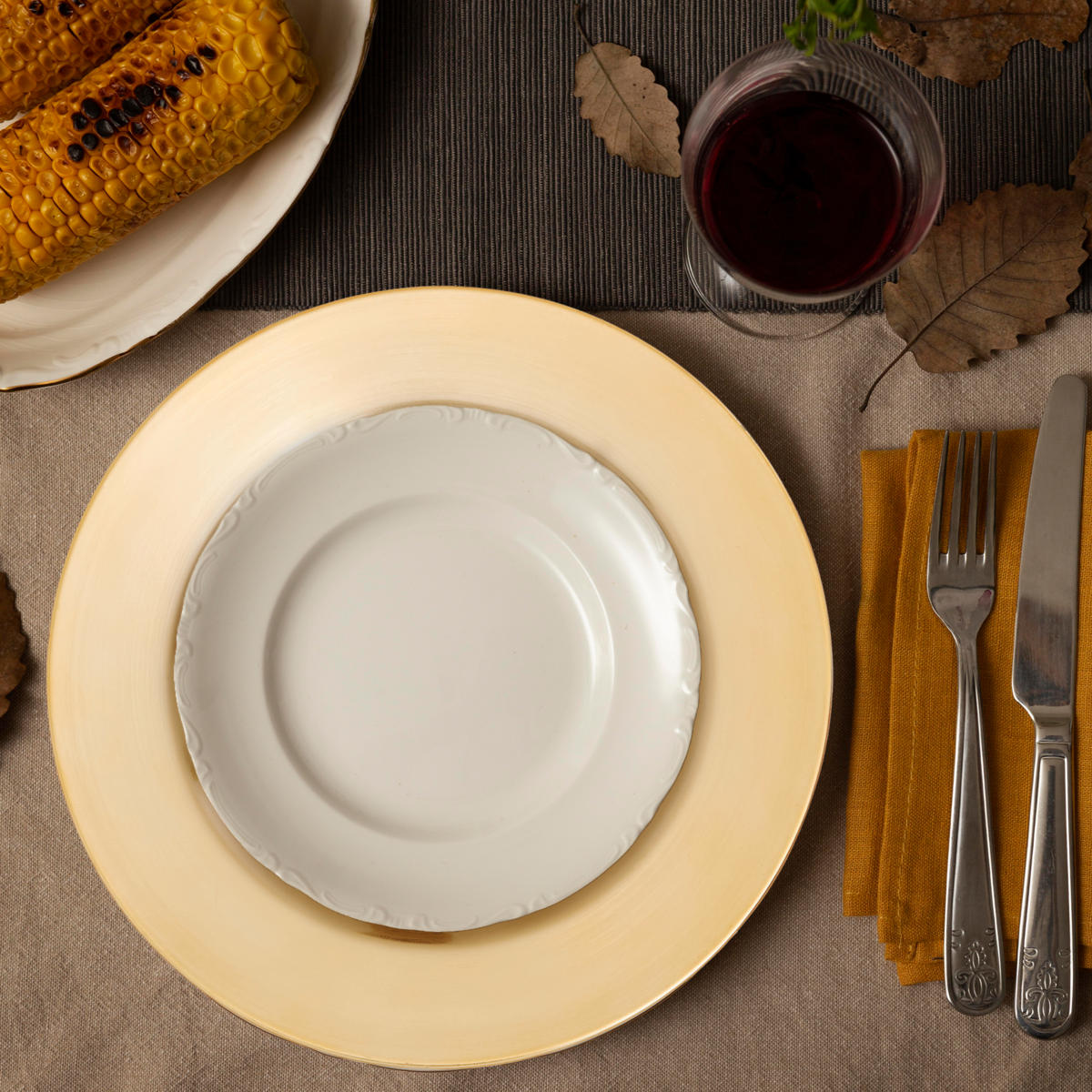 Flat Gold  Charger Plate | Dia