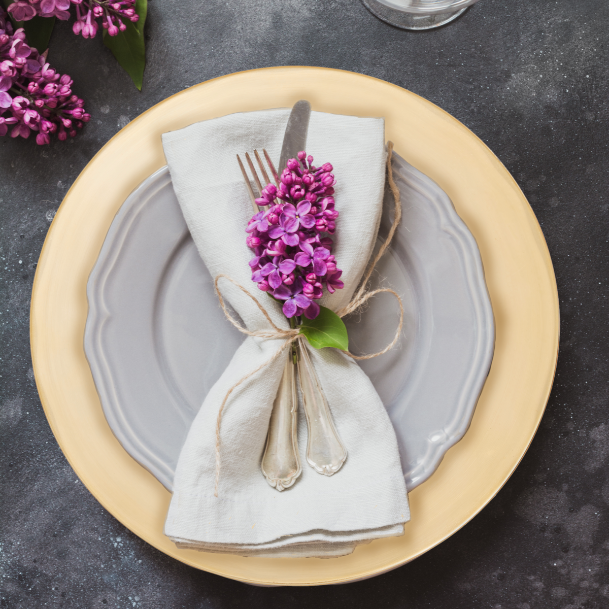 Flat Gold  Charger Plate | Dia