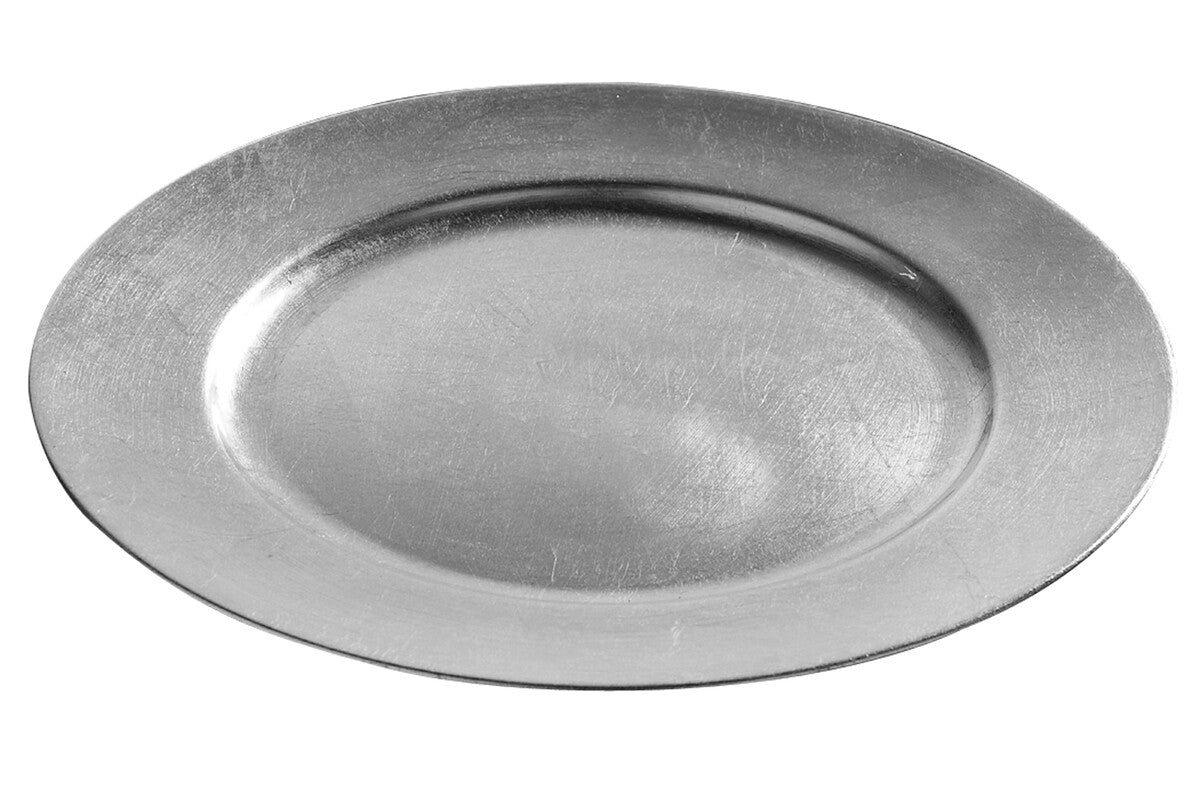 Silver Finish Charger Plate | Dia