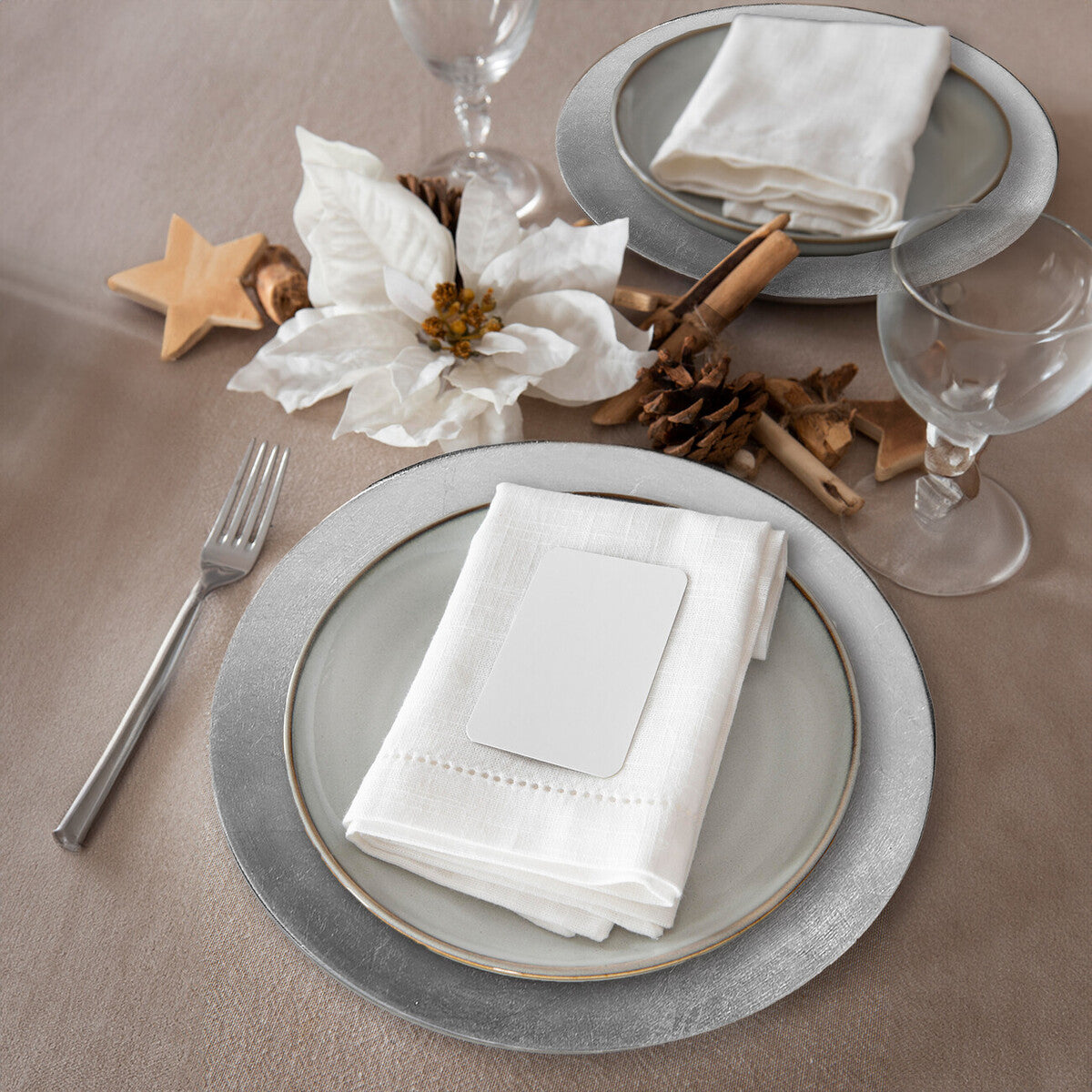 Silver Finish Charger Plate | Dia