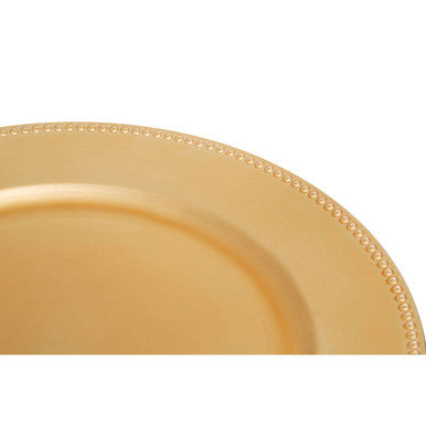 Gold Charger Plate with Dotted Rim | Dia