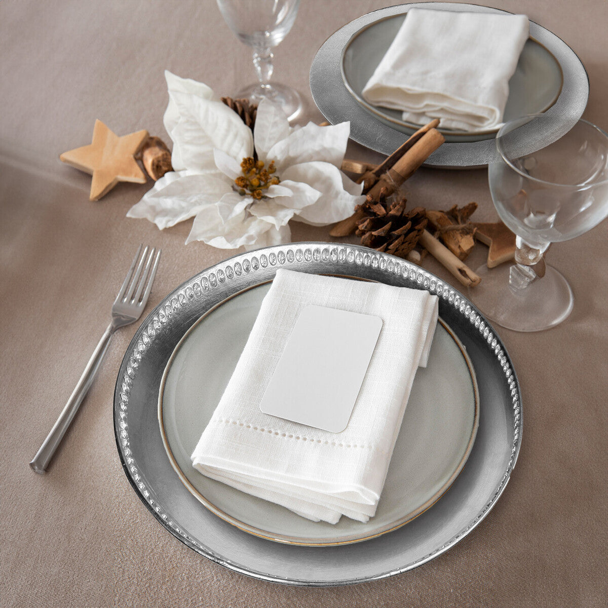 Silver Decorative Charger Plate | Radiance